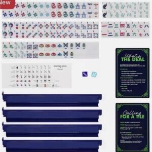 New Jonathan Adler x Michaels ltd edition mahjong set with tote & MAHJ bag